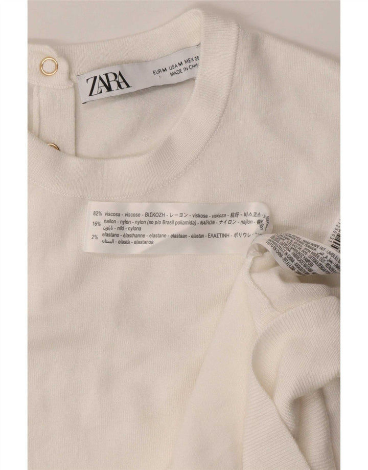 Zara ženski prsluk bez rukava UK 14 srednje bijele viskoze