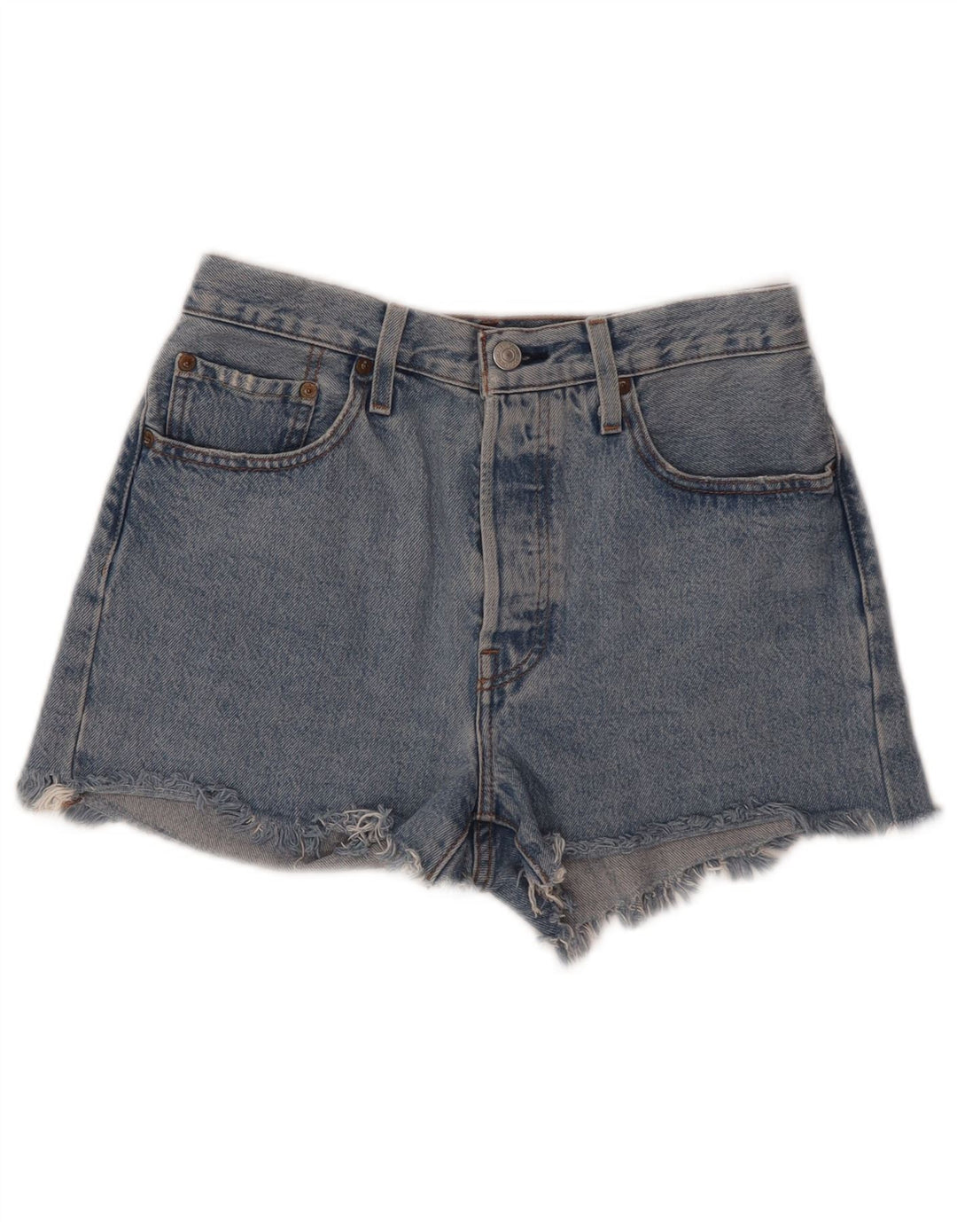 LEVI'S Ženske 501 traper kratke hlače W27 male plave boje pamuka
