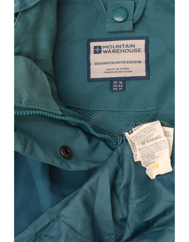 Mountain Warehouse ženska kišna jakna s kapuljačom UK 16 veliki plavi poliester