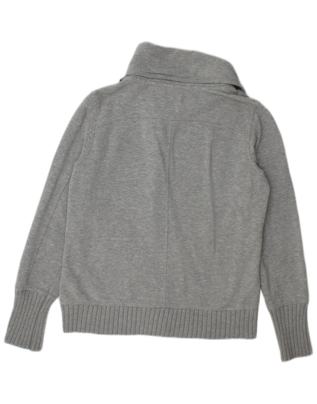 PUMA Womens Tracksuit Top Jacket UK 14 Large Grey Flecked Cotton