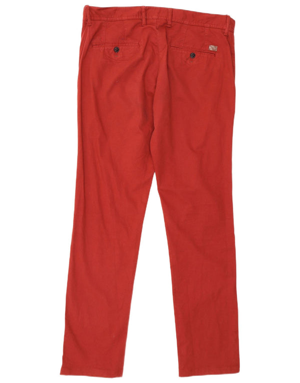 Zara muške uske chino hlače EU 46 XL W36 L32 Bordo pamuk