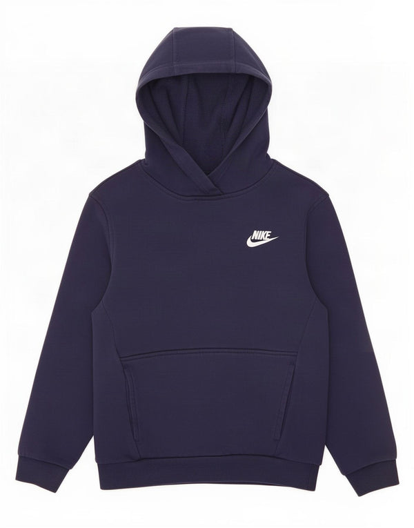 Nike majica s kapuljačom za djevojčice 10-11 godina, srednje tamnoplavi pamuk