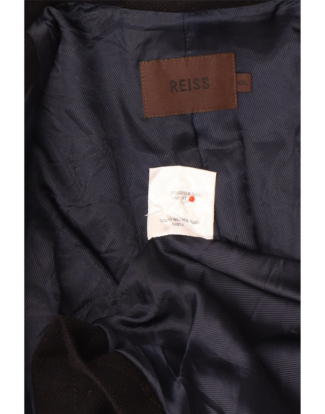 Reiss Muški kaput UK 44 2XL Mornarsko plava djevičanska vuna