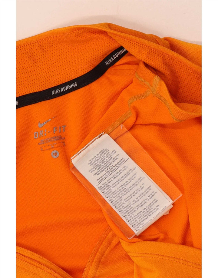 Nike Dri Fit majica s izrezom i puloverom, gornji dio srednje narančaste boje