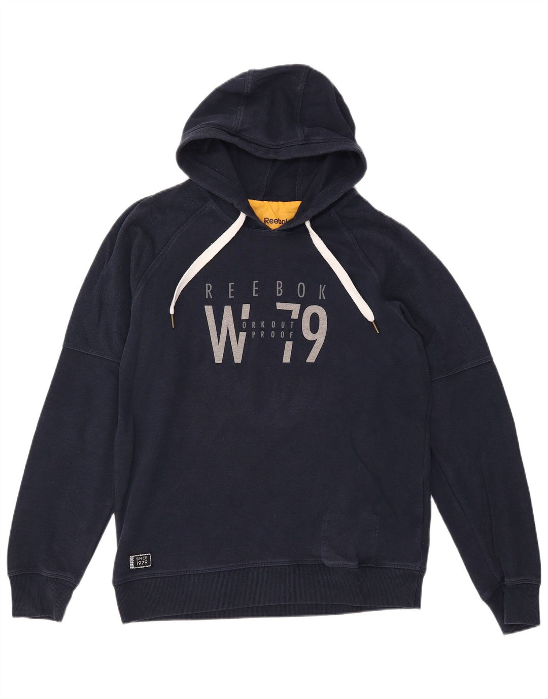 REEBOK muška majica s kapuljačom s kapuljačom, veliki tamnoplavi pamuk