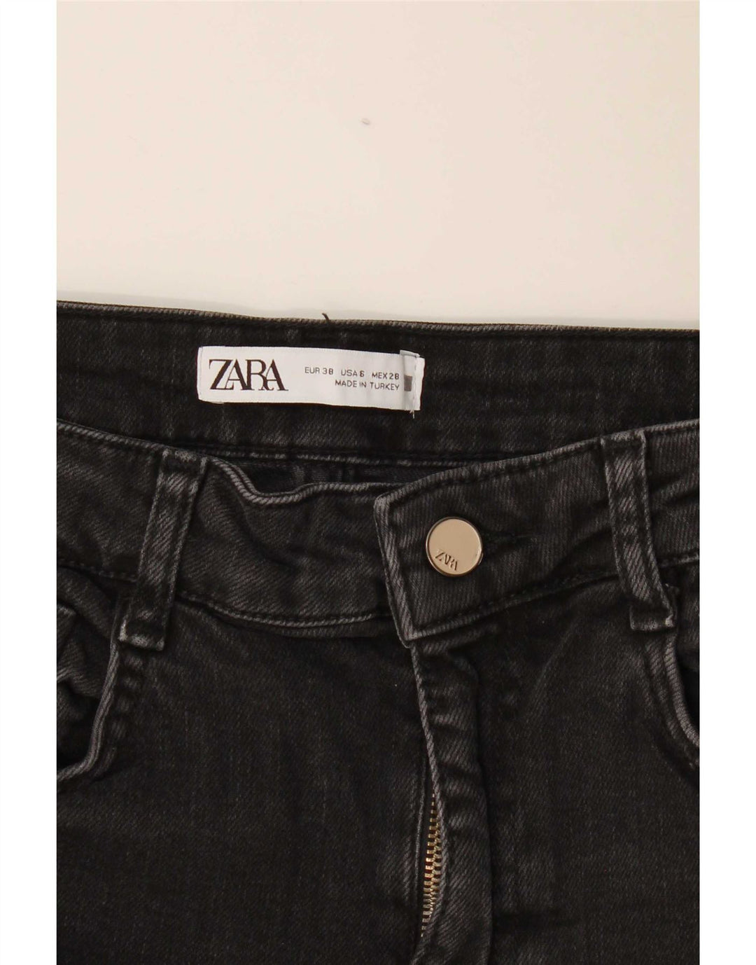 Zara ženske ravne traperice EU 38 male W28 L26 crne