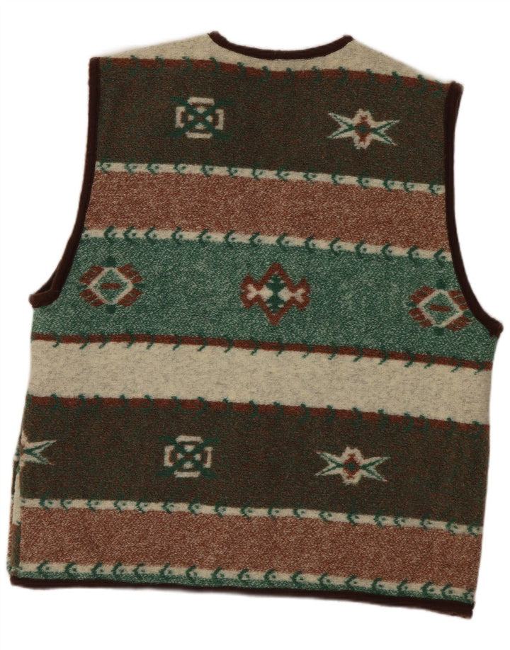 Vintage muška jakna UK 38 srednje raznobojni geometrijski poliester