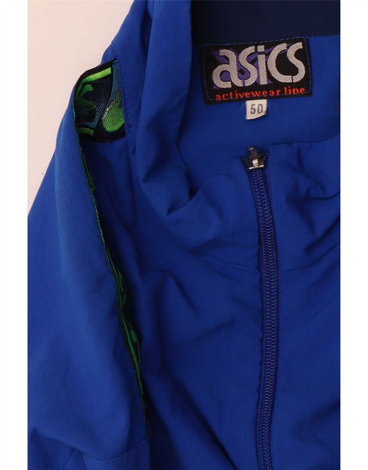 Muška gornja jakna trenirke s grafičkim motivima Asics IT 50 srednje plave boje
