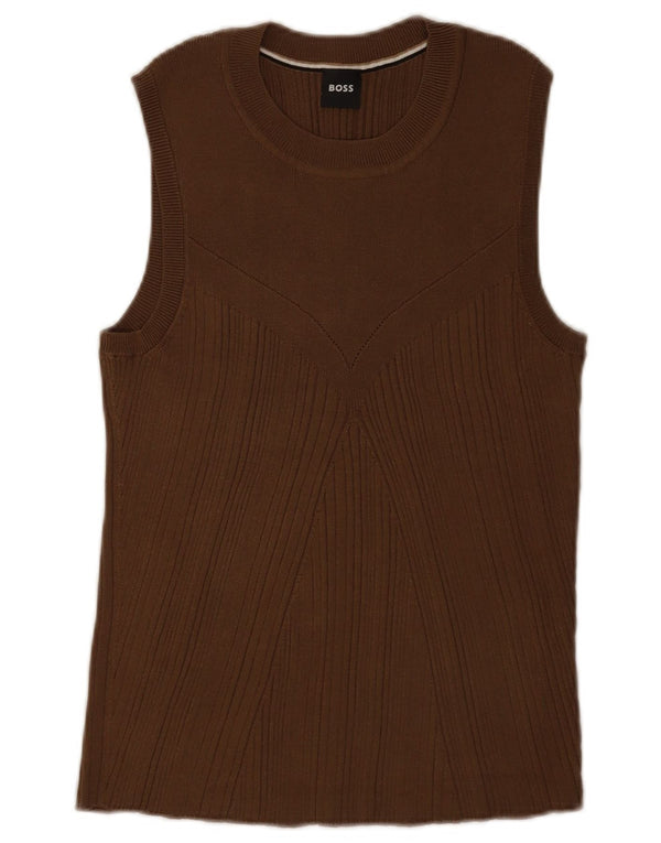 Hugo Boss ženski prsluk UK 18 XL smeđa viskoza