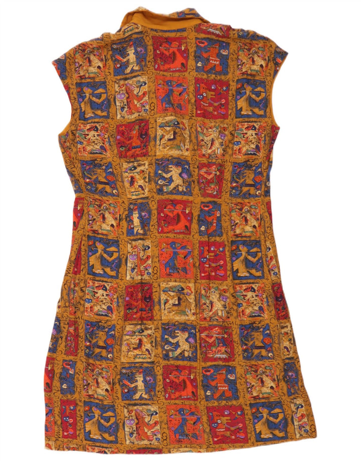 Vintage ženska duga haljina UK 16 Veliki raznobojni patchwork