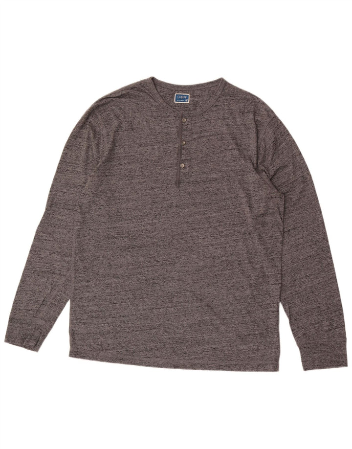 J. Crew muška majica dugih rukava XL sivi flekasti pamuk