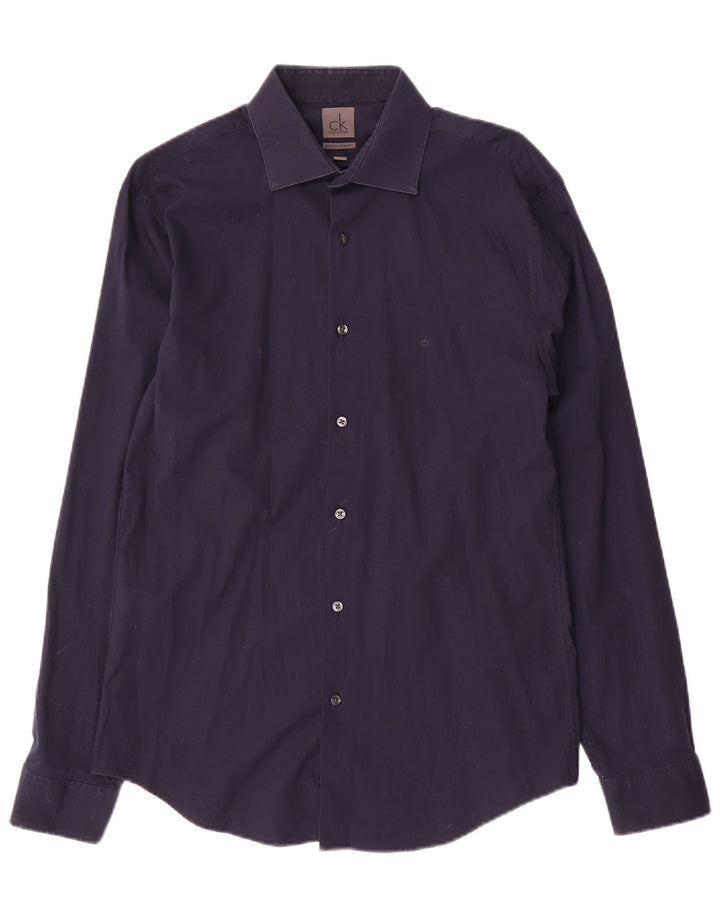 Calvin Klein muška uska košulja veličina 40 15 3/4 srednje tamnoplava
