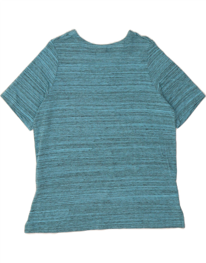 NIKE Womens T-Shirt Top UK 14 Medium Blue Flecked Viscose Vintage Nike and Second-Hand Nike from Messina Hembry 