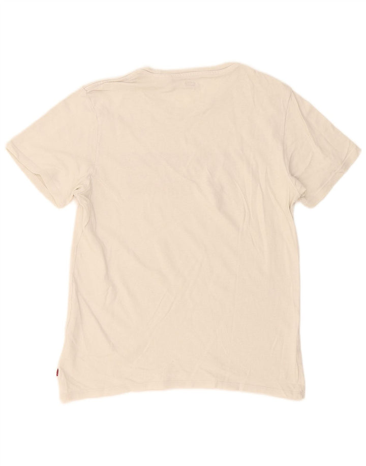 Gornja ženska majica kratkih rukava Levi's s velikim grafičkim motivima UK 10 Small White