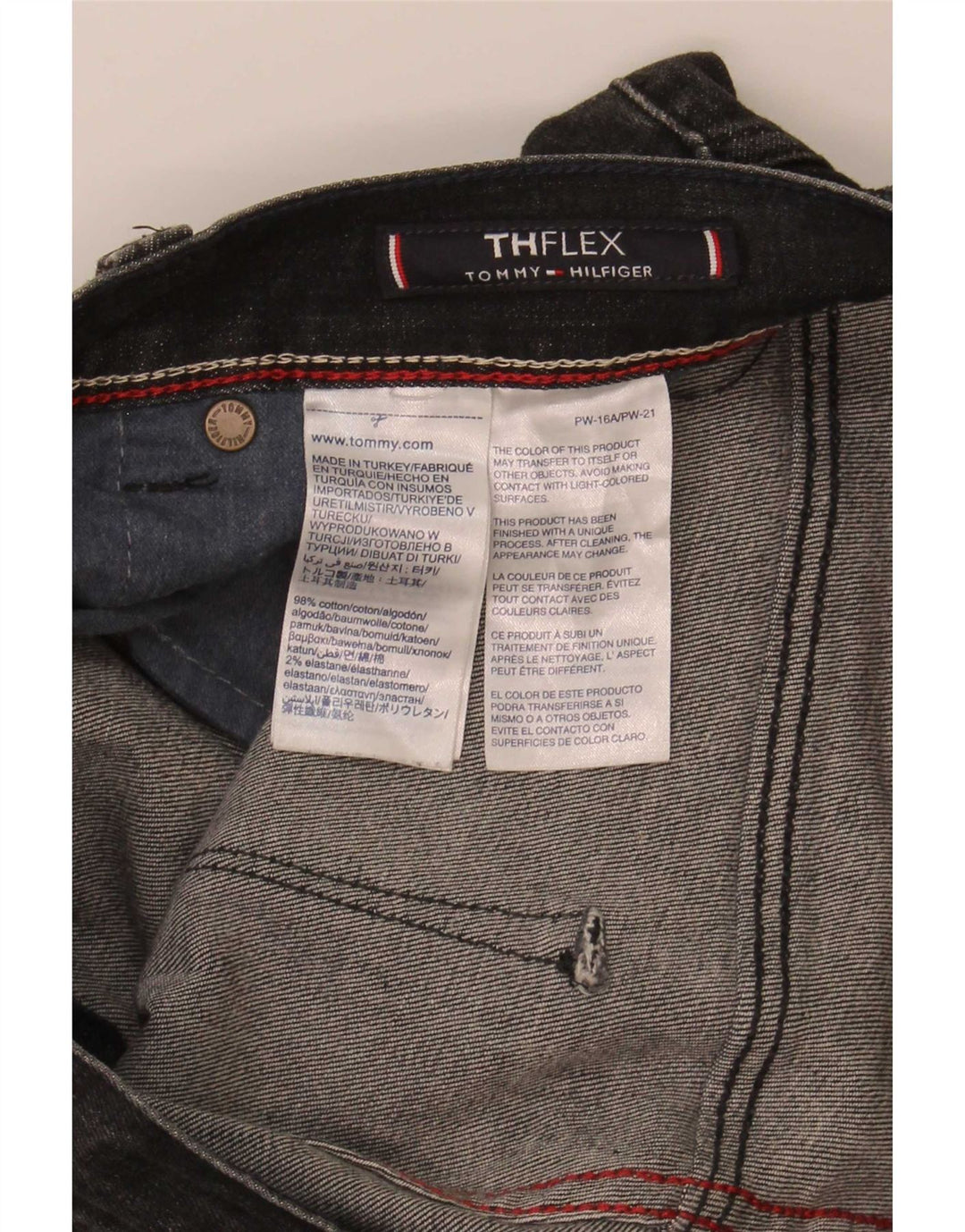 Tommy Hilfiger muške uske traperice W30 L32 crni pamuk