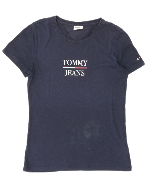 Tommy Hilfiger Ženska majica kratkih rukava s grafičkim motivima UK 10 Mala tamnoplava pamuk