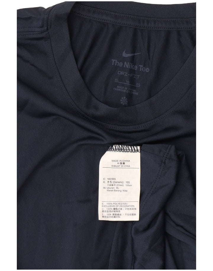 Nike Dri Fit majica XL tamnoplavi poliester