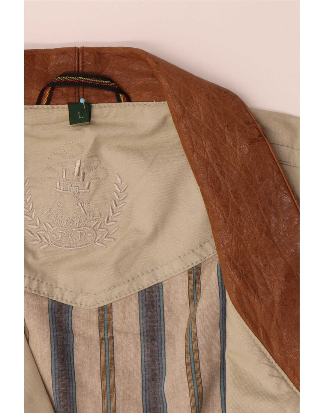 Vintage muška pomoćna jakna UK 40 Large Beige Cotton