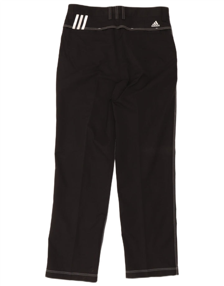 Adidas muške Climacool ravne chino hlače W34 L32 crni poliester
