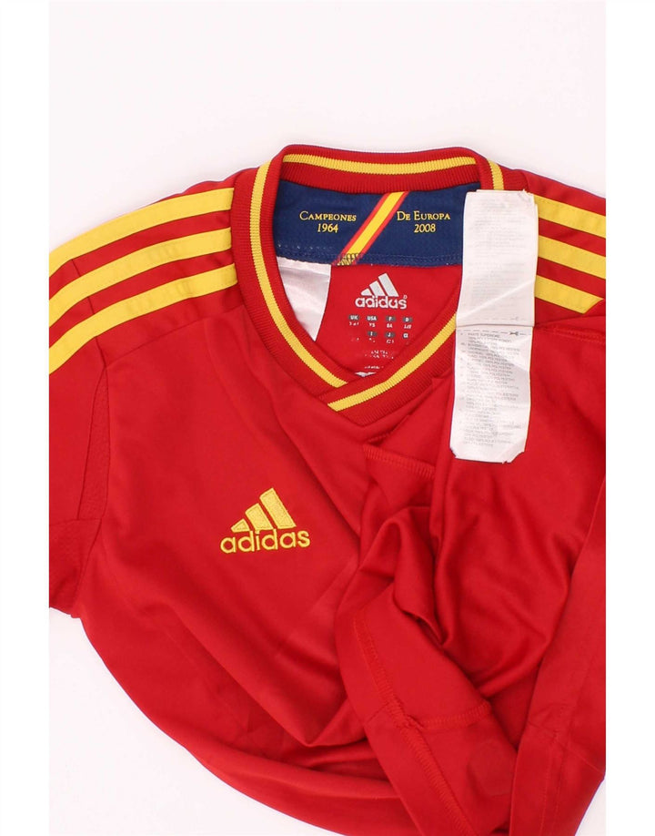Adidas Climacool majica kratkih rukava za dječake 7-8 godina od poliestera na crvene pruge