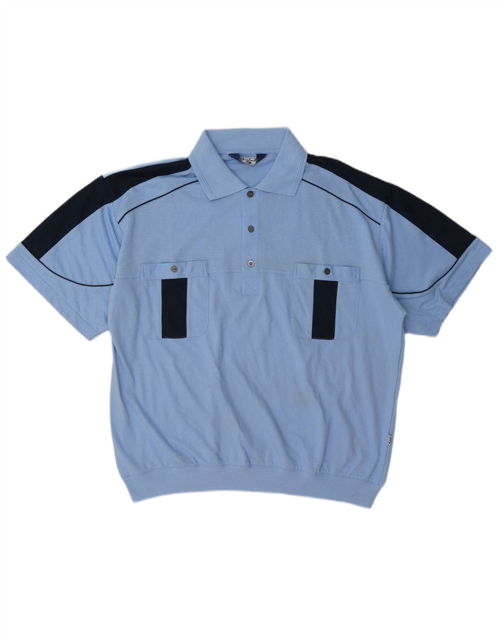 Vintage muška polo majica XL plave boje
