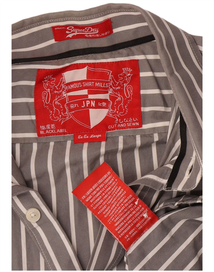 Superdry muška košulja 2XL pamuk u sivu prugu