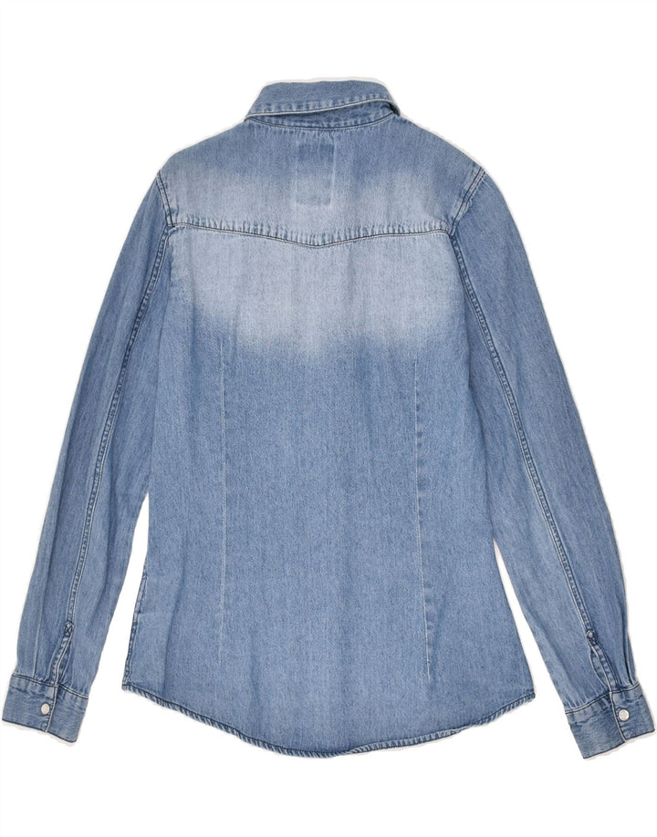 TOM TAILOR Womens Denim Shirt EU 36 Small Blue Cotton | Vintage Tom Tailor | Thrift | Second-Hand Tom Tailor | Used Clothing | Messina Hembry 