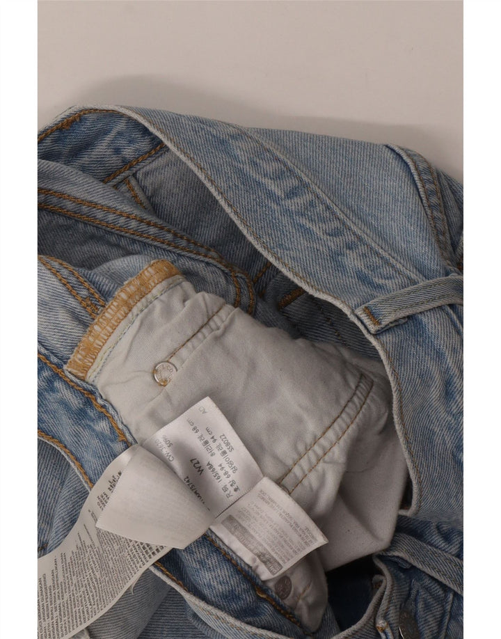 Levi's ženske traper kratke hlače W27 male plave boje pamuka