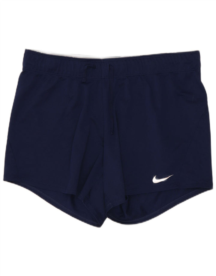Nike Ženske Dri Fit Sportske kratke hlače UK 12 Medium tamnoplavi poliester