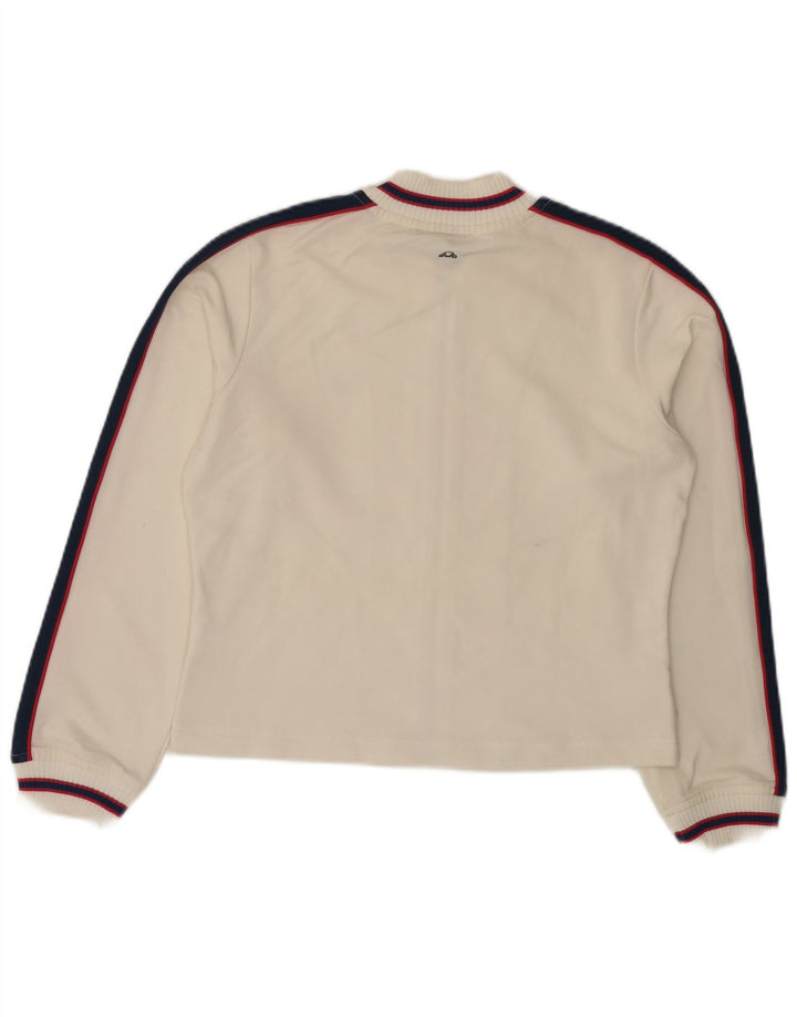 ELLESSE Ženska gornja jakna kratke trenirke UK 12 srednje bijele boje od poliestera