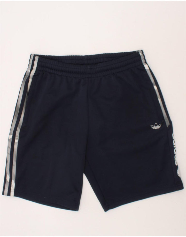 ADIDAS Boys Sport Shorts 13-14 Years  Navy Blue Polyester Vintage Adidas and Second-Hand Adidas from Messina Hembry 