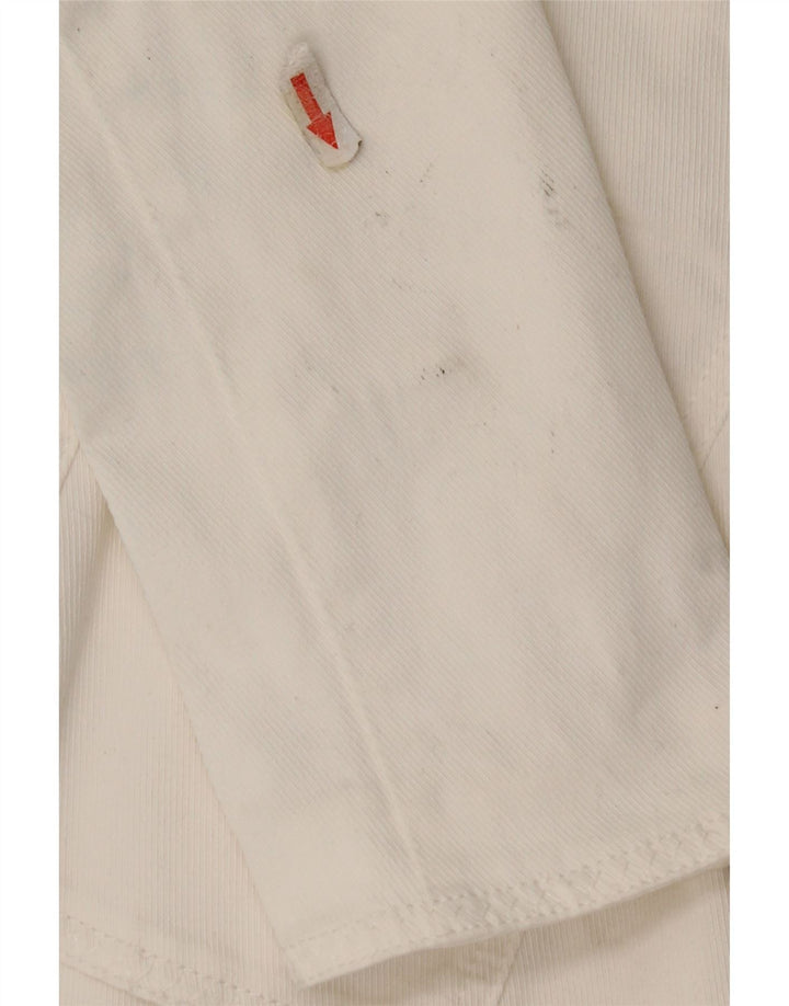 Armani Jeans Ženska jakna s 3 gumba UK 10 Mali bijeli pamuk
