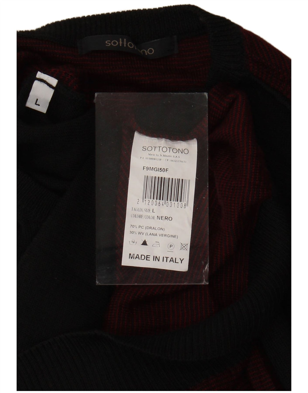 Sottotono muški džemper s okruglim izrezom Veliki crni Argyle/Diamond Akril