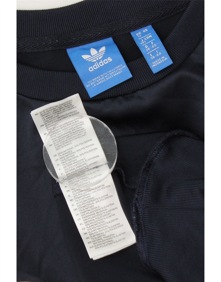 Adidas ženski džemper s grafičkim motivima UK 12 Medium tamnoplavi poliester