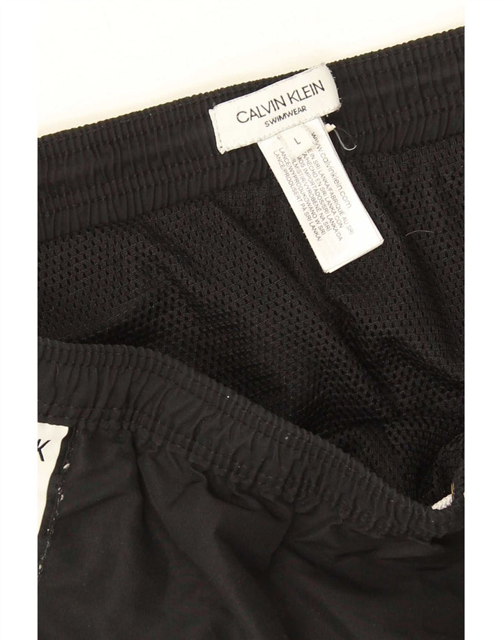 Calvin Klein muške kratke hlače za kupanje s grafičkim motivima, veliki crni poliester u boji