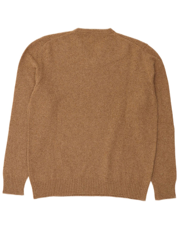 Seventy muški džemper s V-izrezom 2XL od smeđe merino vune