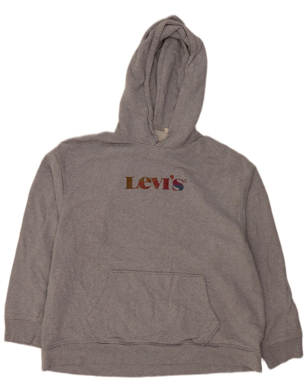 Levi's muška opuštena majica s kapuljačom XL, sivi pamuk