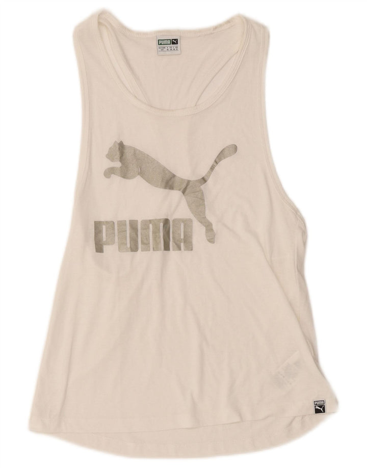 Puma ženski grafički prsluk UK 10 Mali bijeli poliester