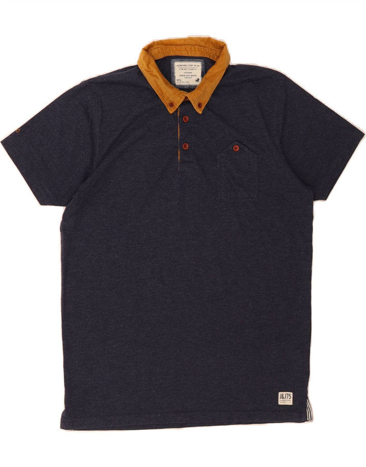 JACK & JONES Mens Polo Shirt XL Navy Blue Polyester Vintage Jack & Jones and Second-Hand Jack & Jones from Messina Hembry 