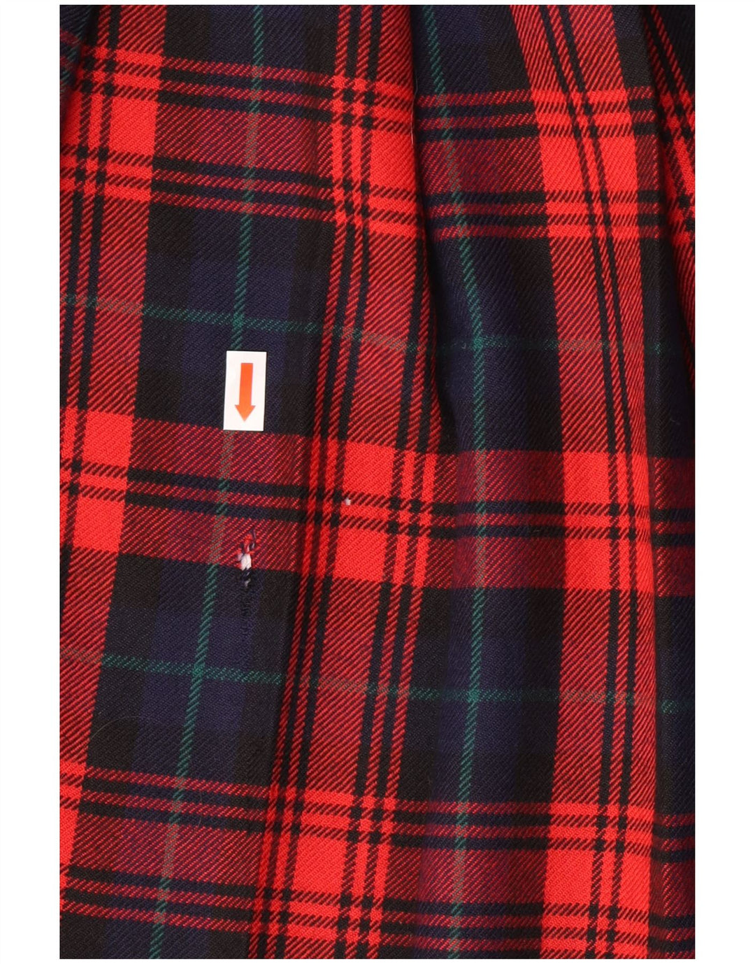 Vintage ženska plisirana suknja s noževima IT 42 srednje veličine W28 crvena karirana djevičanska vuna