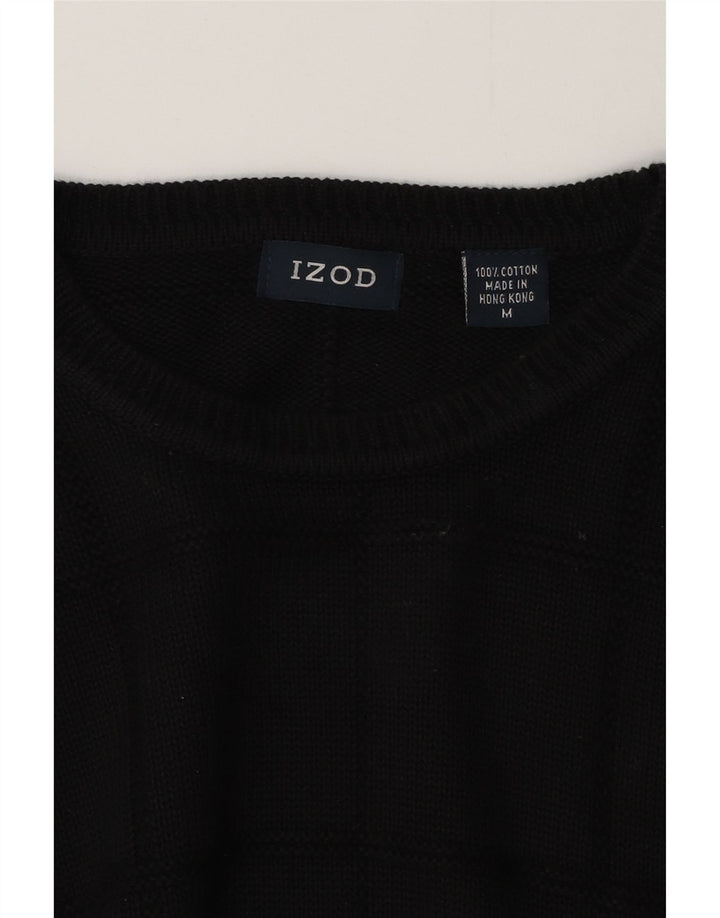 IZOD muški džemper s okruglim izrezom Srednji crni pamuk