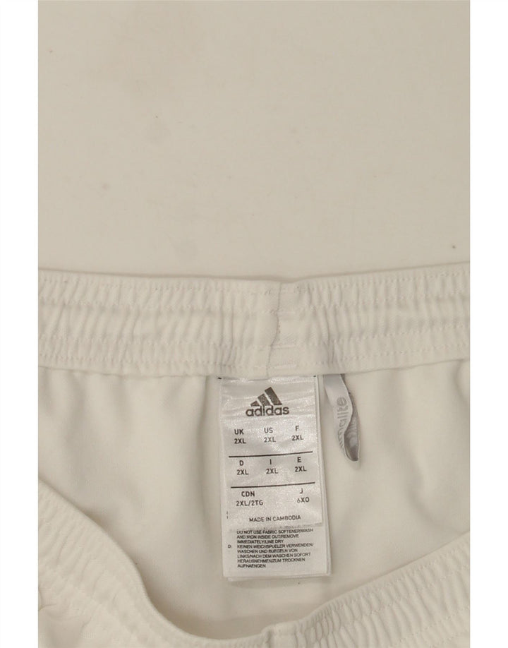 Adidas muške sportske kratke hlače Climalite 2XL bijeli poliester