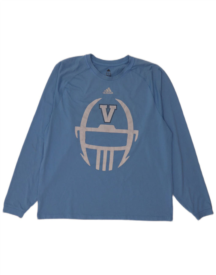 Adidas muška majica Villanova Graphic dugih rukava veliki plavi poliester