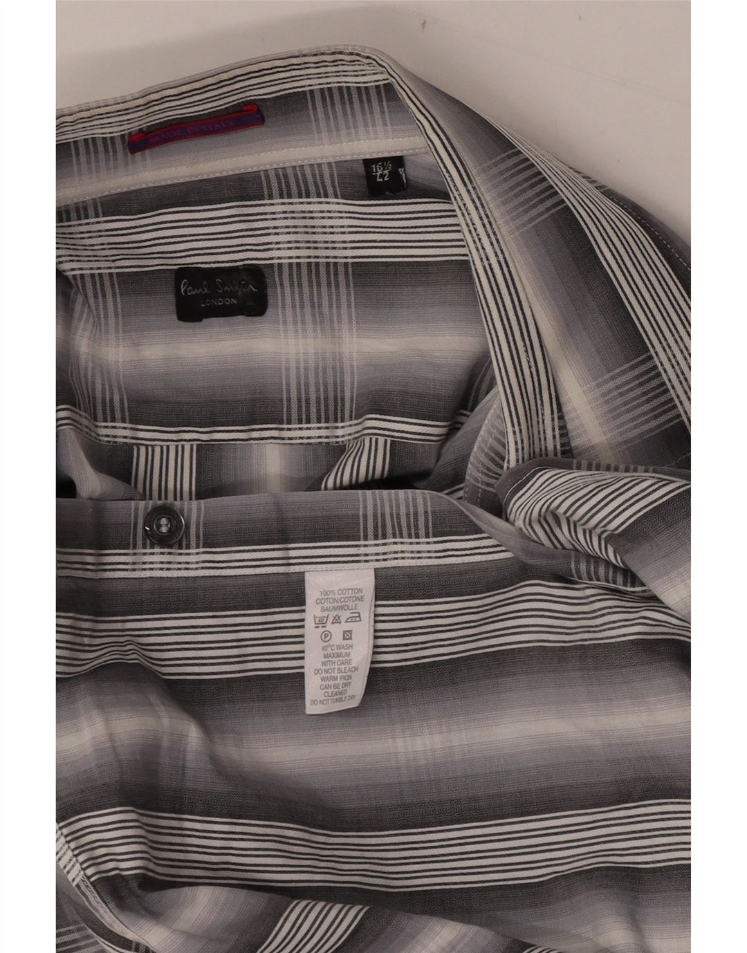 Paul Smith muška košulja veličina 42 16 1/2 veliki sivi karirani pamuk