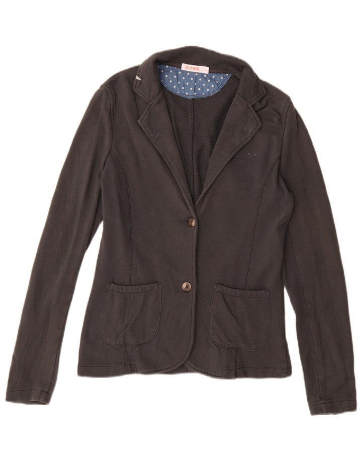 Sun68 Ženska jakna sa 2 gumba UK 12 Srednje sivi pamuk