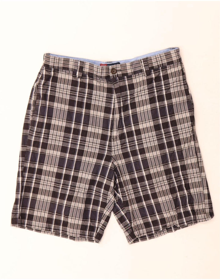 Chaps Mens Chino kratke hlače W30 srednje tamnoplave karirane
