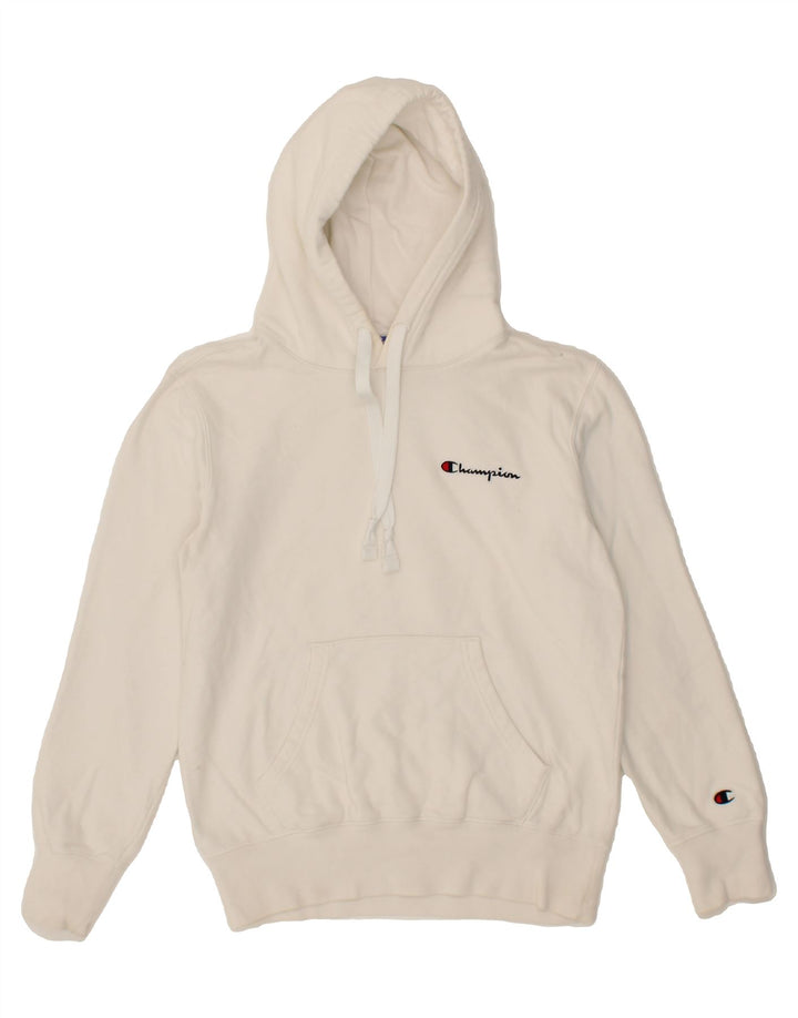 CHAMPION Womens Hoodie Jumper UK 10 Small White Vintage Champion and Second-Hand Champion from Messina Hembry 