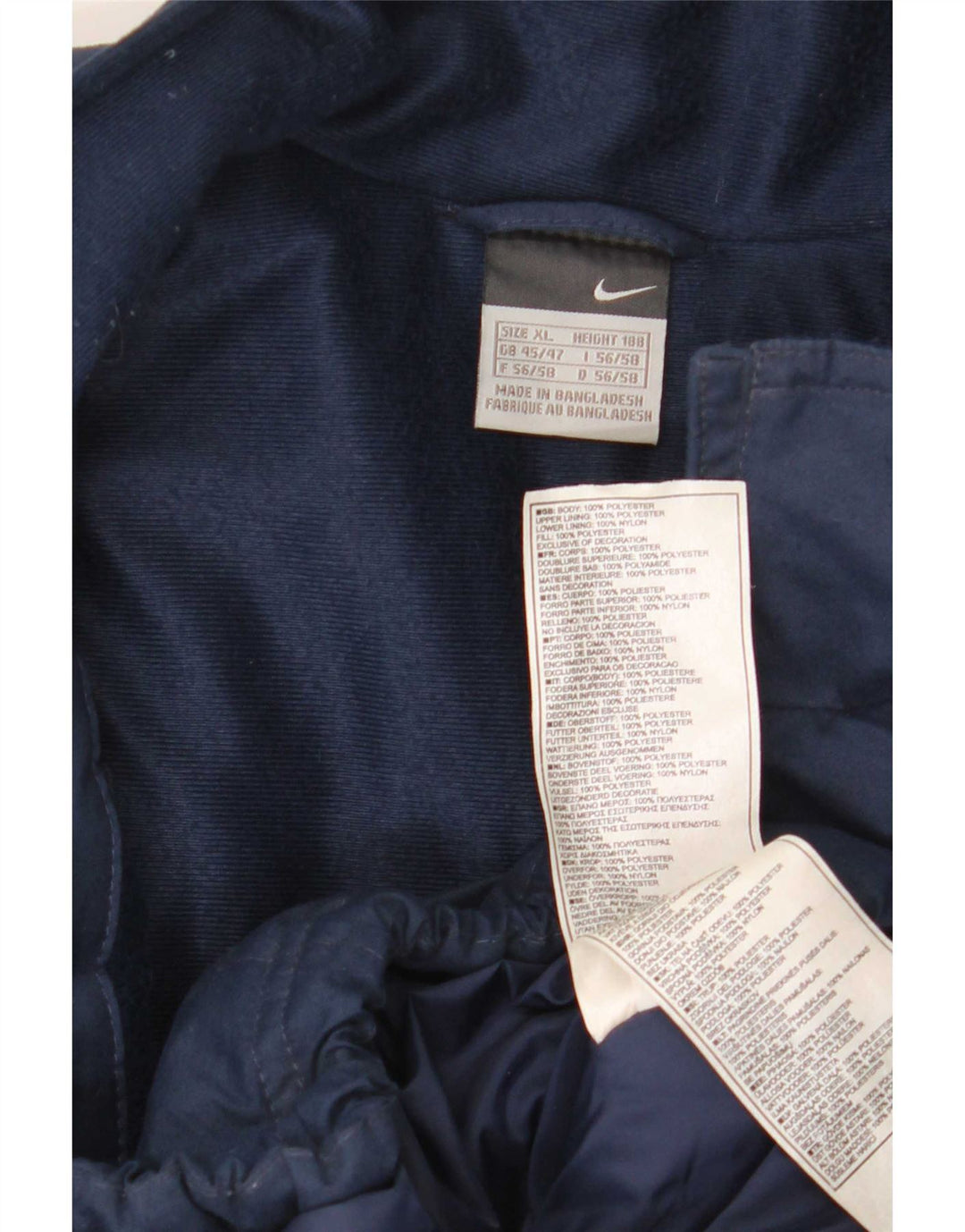 Nike muška jakna vjetrovka UK 45/47 XL tamnoplava poliester
