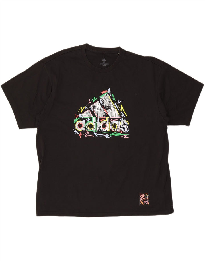 ADIDAS muška majica s grafičkim motivima XL, crni pamuk