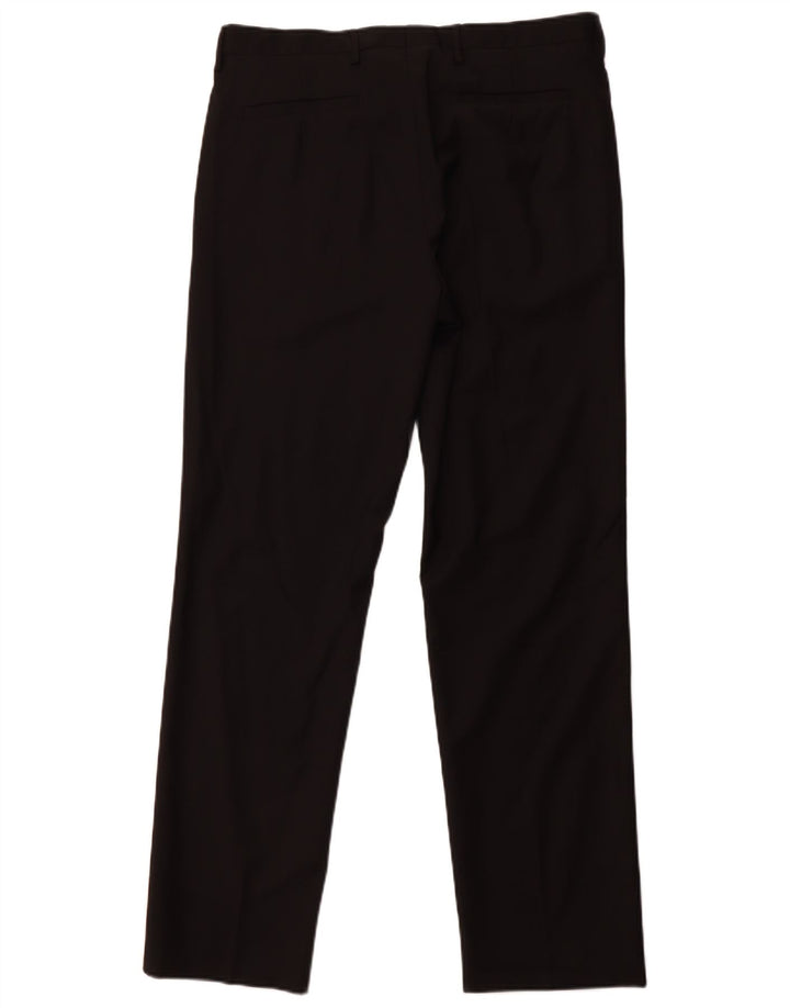 ZARA muške hlače ravnog odijela EU 44 Large W34 L31 crna vuna